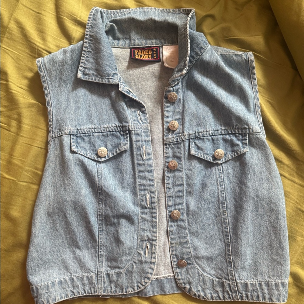 Faded Glory Light Blue Cotton Vest